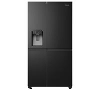 Hisense PureFlat RS818N4TFC Wifi Connected Frost Free American Fridge Freezer - Black Stainless Steel - C Rated, Black