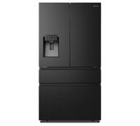 Hisense PureFlat French Door Fridge Freezer With Ice & Water Non Plumbed RF728N4SBFE Black