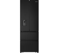 Hisense PureFlat RF632N4WFE Non-Plumbed Total No Frost Multi-door American Fridge Freezer - Black / Stainless Steel - E Rated, Black