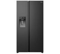 HISENSE PureFlat RS5P528STFE American-Style Smart Fridge Freezer - Black Stainless Steel, Stainless Steel