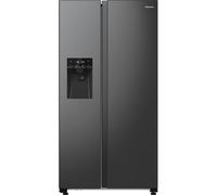 Hisense PureFlat RS5P535NTFDUK Non-Plumbed Total No Frost American Fridge Freezer - Black Stainless Steel - D Rated, Black