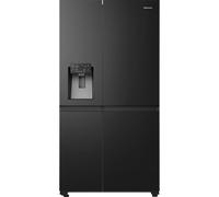 Hisense PureFlat RS818N4TFC Wifi Connected Non-Plumbed Frost Free American Fridge Freezer - Black Stainless Steel - C Rated