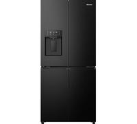 Hisense PureFlat Slim RQ5P470SYFD Frost Free American Fridge Freezer - Black / Stainless Steel - D Rated, Black