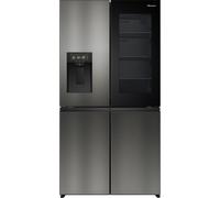 Hisense PureView RQ600P7SKE Wifi Connected Plumbed Total No Frost Multi-door American Fridge Freezer - Dark Stainless Steel Stainless Steel