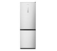 Hisense RB372N4CCD Combi Refrigerator, Efficient, Class D, Capacity 292 L, Height 180 cm, Vegetable Drawer, 4 Star Freezer, Reversible Door, Silent 39 dB, Steel Colour
