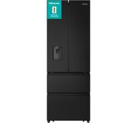 Hisense RF632N4WFE American Fridge Freezer, Black Non-Plumbed, Water Dispenser, Freestanding E