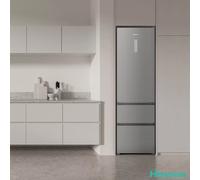 Hisense RM469N4ACDUK 2m Tall 60cm Wide Frost Free Fridge Freezer - Stainless Steel - D Rated