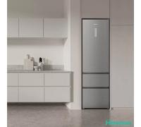 Hisense RM469N4ACDUK 2m Tall 60cm Wide Frost Free Fridge Freezer - Stainless Steel - D Rated