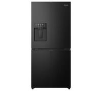 Hisense PureFlat Slim RQ5P470SYFD Frost Free American Fridge Freezer - Black / Stainless Steel - D Rated, Black