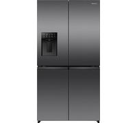 Hisense RQ5P640SYKD American Fridge Freezer, Black Non-Plumbed, Water & Ice Dispenser, Freestanding D