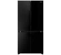 Hisense RQ768N4GBE KitchenFit Fridge Freezer -Black Glass