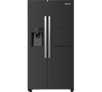 Hisense RS694N4BBE Plumbed Total No Frost American Fridge Freezer - Black - E Rated