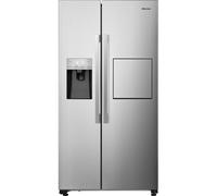 Hisense RS694N4BCE Plumbed Total No Frost American Fridge Freezer - Stainless Steel - E Rated