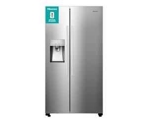 Hisense RS694N4ICE Freestanding American Side-by-Side Fridge Freezer - Total No Frost - Plumbed Water and Ice Dispenser - 562 liters - Stainless Steel