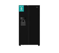 Hisense Rs694N4Tbe 90Cm Wide Side By Side, Non-Plumbed Water And Ice, American Fridge Freezer Black
