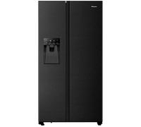 HISENSE RS694N4TFE American-Style Fridge Freezer - Black Stainless Steel, Stainless Steel