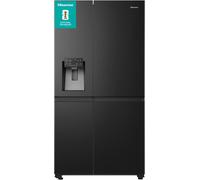 Hisense PureFlat Infinite RS818N4IFE Wifi Connected Plumbed Total No Frost American Fridge Freezer - Black Stainless Steel - E Rated