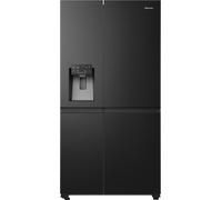 Hisense PureFlat RS818N4TFC Wifi Connected Non-Plumbed Frost Free American Fridge Freezer - Black Stainless Steel - C Rated