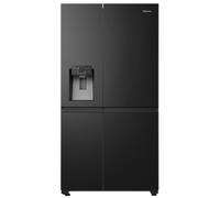 Hisense RS818N4TFE PureFlat Infinite American Style Fridge Freezer Ice & Water Non Plumbed - BLACK