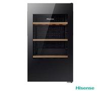 Hisense Rw12D4Nwg0 30-Bottle Freestanding Wine Cooler Digital Touch Control, Adjustable Shelves, Led Light, Black