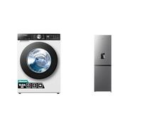 Hisense Set: 10.5/6 KG Washer Dryer + 55cm Fridge Freezer 251L, WiFi Enabled, No Frost, Water Dispenser