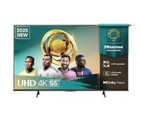 Hisense Smart TV 55 Inch 4K Ultra HD 2025 55A6Q Dolby Vision, HDR 10, Game Mode Plus, Alexa Built-in, VIDAA Voice, DVB-T2/S2 HEVC 10 Tuner, Lativù 4K, LED
