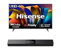 Hisense TV & Soundbar Bundle: 50E6NTUK TV with 4K Direct Lit, Quad Core 4K Processor Plus the HS2000 Soundbar with 240W Power,visulized built-in subwoofer- Perfect Match for Visual-Audio Experience