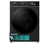 Hisense WF3I9043BBFS2 9kg Slim Washing Machine, 470mm Space-Saving Depth, WiFi Connectivity, 1400rpm Spin, A Rated Energy, Steam Function, 18 Programmes, Black