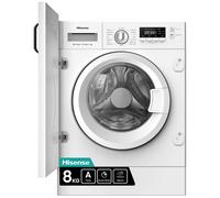 Hisense 3 Series WF3M841BWI Intergrated 8 KG Front Load Washing Machine - Durable Inverter | Quick Wash Baby Care | Wool - 14 Washing Programs 1400 RPM White- Energy Rating A