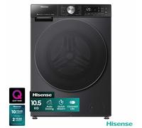 Hisense WF5S1045BB, 10.5kg 1400rpm Washing Machine, A Rated in Black [EEK: A]