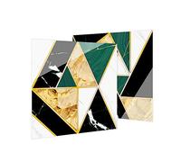 Hiser 10pcs Kitchen Bathroom Wall Tile Stickers, DIY Square Decals Simple Luxury Style Sticker for Kitchen Living Room Bathroom Home Decor Self-Adhesive (Gem green,15x15cm)