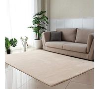 Hiser Extra Soft Indoor Area Rug, Modern Fluffy Long Carpet Living Room Shaggy Nursery Kids Playing Mat Bedroom Dining Room Floor Mat Home Decor (Beige,40x60cm)
