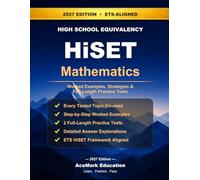 HiSET Mathematics: Worked Examples, Strategies & Full-Length Practice Tests