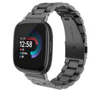 Hiseus Band Compatible with Google Fitbit Versa 4 3, Stylish Metal Wristband Suitable for Men and Women, Black/White, Talla única