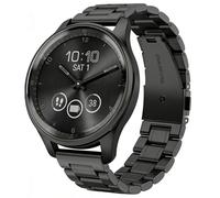 Hiseus Bracelet Compatible with Garmin Vivomove Sport Style Trend, Chic Metal Replacement Strap for Men and Women, Mittelgroße, Stainless Steel, No Gemstone