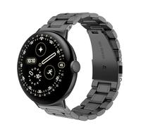 Hiseus Bracelet Compatible with Google Pixel Watch 4 3 2 1 45 mm 41 mm, Elegant Metal Bracelet for Men and Women (Black, Pixel 4/3/2/1 41 mm)