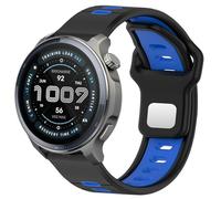 Hiseus Strap Compatible with Amazfit Balance 46mm 2 47mm, Waterproof and Breathable Silicone Replacement Straps, black/blue, One Size