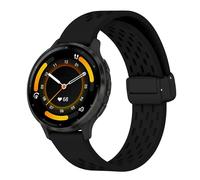 Hiseus Strap Compatible with Garmin Venu 3s 41 mm / Venu 3 45 mm, Breathable Porous Silicone Replacement Sport Bracelet, Black/White, Venu 3 45mm