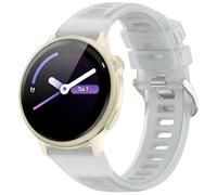 Hiseus Strap Compatible with Garmin Vivoactive 6 42mm, Two Tone Breathable Silicone Strap for Sports Watches, white, One Size