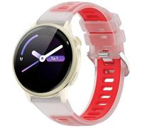 Hiseus Strap Compatible with Garmin Vivoactive 6 42mm, Two Tone Breathable Silicone Strap for Sports Watches, red, One Size