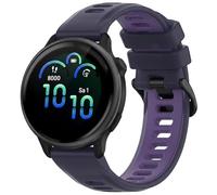 Hiseus Strap Compatible with Garmin Vivoactive 6 42mm, Two Tone Breathable Silicone Strap for Sports Watches, berry, One Size