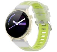 Hiseus Strap Compatible with Garmin Vivoactive 6 42mm, Two Tone Breathable Silicone Strap for Sports Watches, green, One Size