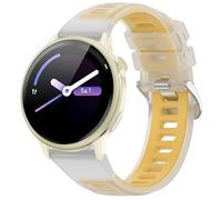 Hiseus Strap Compatible with Garmin Vivoactive 6 42mm, Two Tone Breathable Silicone Strap for Sports Watches, lemon tree, One Size