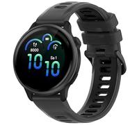 Hiseus Strap Compatible with Garmin Vivoactive 6 42mm, Two Tone Breathable Silicone Strap for Sports Watches, Black/White, One Size