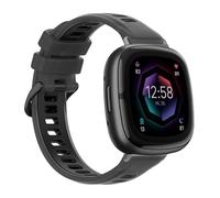 Hiseus Strap Compatible with Google Fitbit Versa 4 Transparent Silicone Sport Wristband for Watches, Black/White, One Size