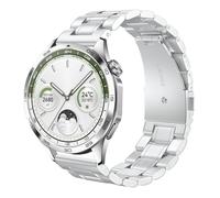 Hiseus Strap Compatible with Huawei Watch GT 4 46 mm, Stainless Steel Metal Replacement Strap for Men and Women, Mittelgroße, Stainless Steel, No Gemstone