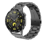 Hiseus Strap Compatible with Huawei Watch GT 4 46 mm, Stainless Steel Metal Replacement Strap for Men and Women, Mittelgroße, Stainless Steel, No Gemstone