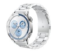 Hiseus Strap Compatible with Huawei Watch GT 5 Pro 46 mm, Chic Metal Replacement Strap for Men and Women, Mittelgroße, Stainless Steel, No Gemstone