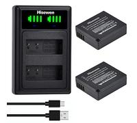 Hisewen 2 Pack DMW-BLG10 BLG10e BLE9 Battery and Charger for Panasonic DC-TZ202, TZ202D, DMC-TZ81, DC-G110, DC-GX9, DC-LX100 II, DC-ZS200, DMC-GX80, DMC-GX85, DMC-GF6, DMC-GX7K, DMC-LX100K Camera