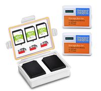 Hisewen 2 Pack Water-Resistant Camera Battery Storage Case & Memory Card Case for Canon LP-E6 BP-511 Sony NP-FZ100 NP-FM500H Nikon EN-EL15 EN-EL3e & NP-W235 DMW-BLF19 DMW-BLK22